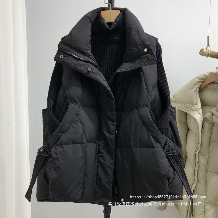 反季大码羽绒棉服马甲女外穿洋气秋冬2026新款无袖坎肩加厚外套潮