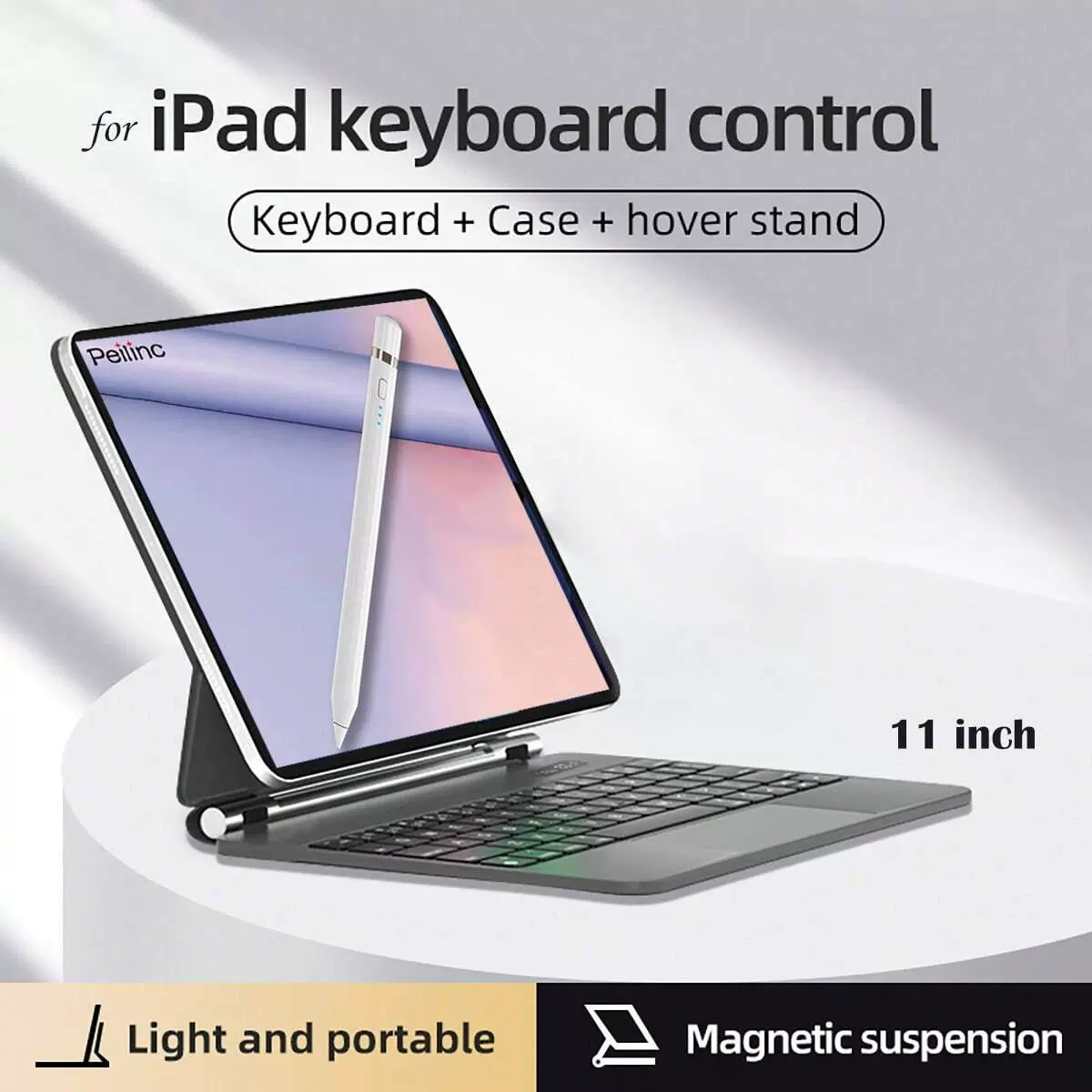 适用iPad10代磁吸妙控键盘A16磁吸保护套Air4510.9寸蓝牙触控保护