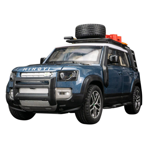 Mingyi alloy car model 1:22 Land Rover Defender off-road vehicle sound and light pull back toy car music model ornaments collection