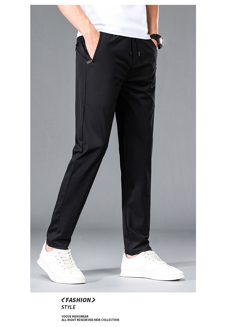 Herren Eisseide Hose Locker Und Atmungsaktiv Casual Freizeithose_voghion.com