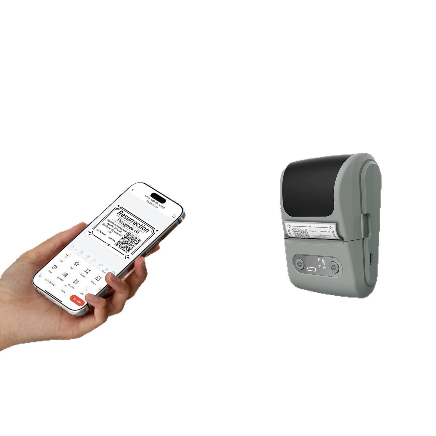 Ручной маленький принтер, мобильный телефон, Bluetooth