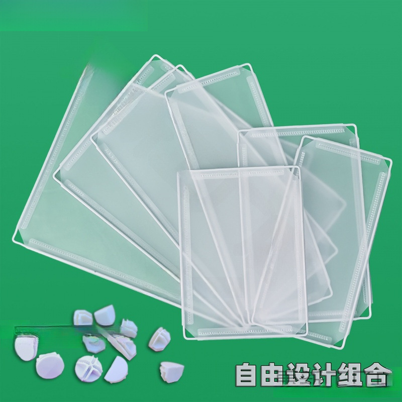 파티션 diy 옷장 파티션 베젤 학생 파티션 계층화 된 매직 시트 파티션 학교 식탁 플라스틱