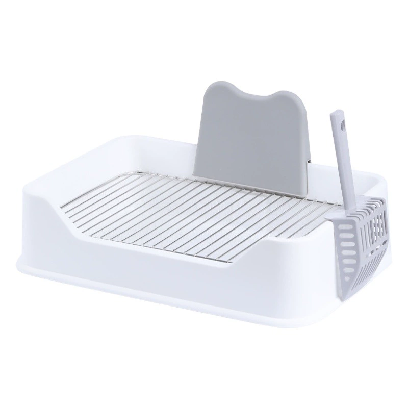 Поддон для туалета для собак с перегородкой против экскрементов, сетчатая стойка для писсуара из нержавеющей стали для собак, песочный бассейн, средний и маленький Туалет для собак