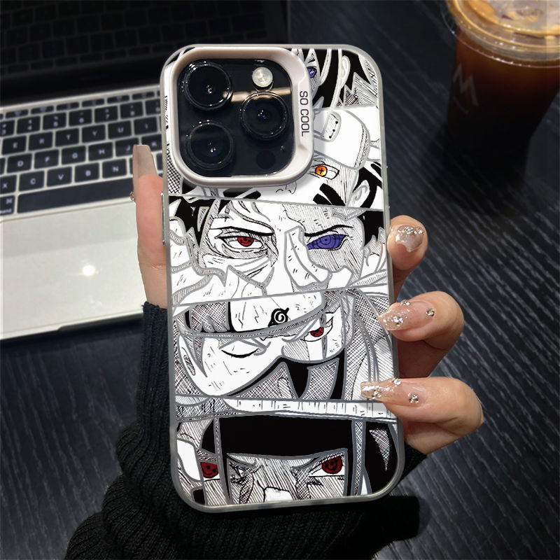 中空コミック NARUTO iPhone15ProMax 携帯電話ケース Apple 14/13 落下防止 12/11 カラーシルバーケース|undefined