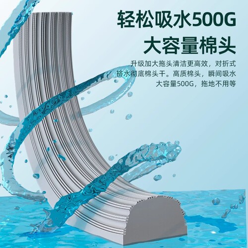 Water-absorbent mop home rubber sponge mop lazy cloth sponge mop no need to wash foldable one-time-use ultra-soft mop head