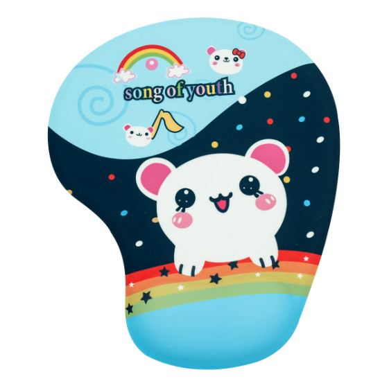 Protector de muñeca alfombrilla de ratón 3D Oficina antideslizante almohadilla suave almohadilla de silicona protector de muñeca computadora de dibujos animados protector de muñeca alfombrilla de ratón al por mayor