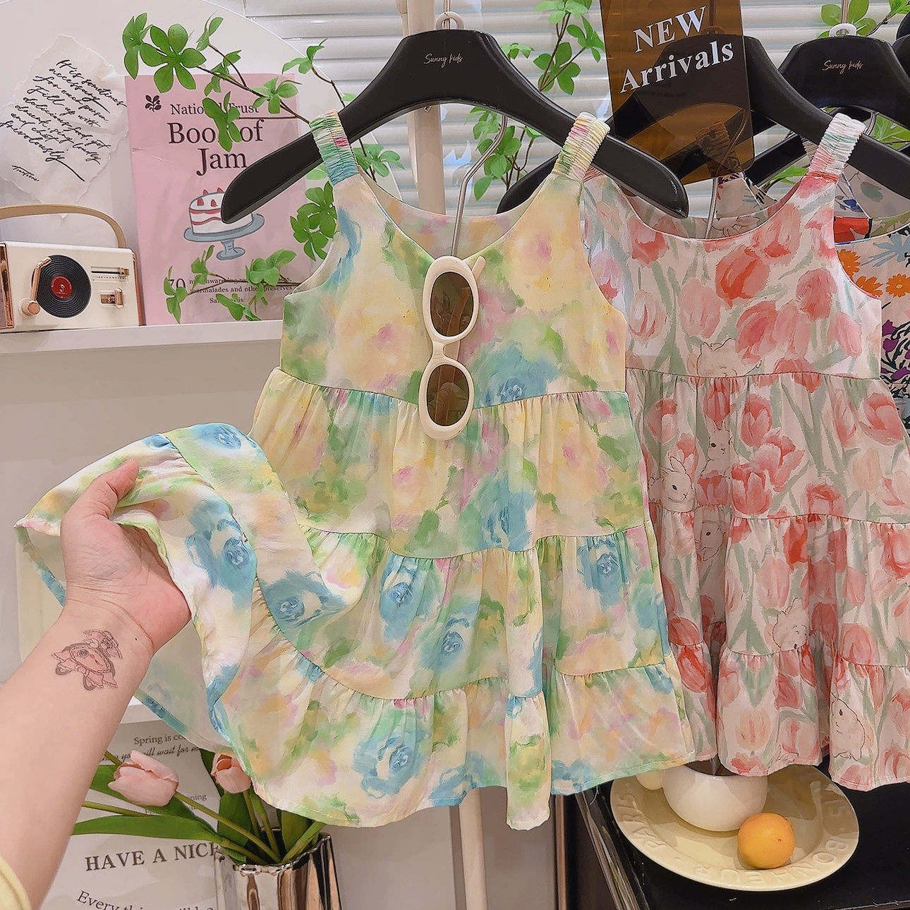 Children's thin small summer slip dress