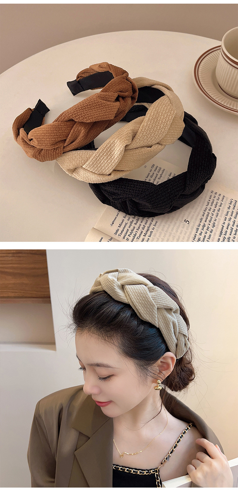 Simple Style Twist Cloth Hair Band 1 Piece display picture 3