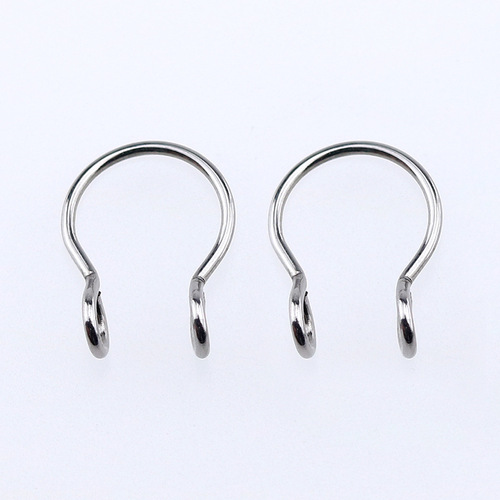 European and American fashionable stainless steel hip-hop punk style non-hole nose clip geometric nose ornaments piercing jewelry nose nails manufacturer wholesale