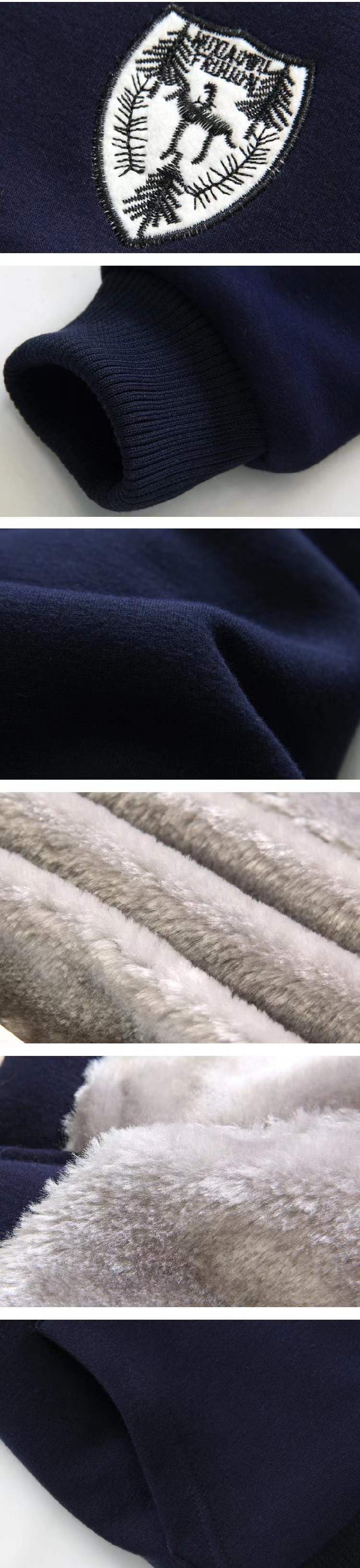 Herrenbekleidung Jacke Hose Sweatshirt neue lässige lose Herren Winter warm plus Samt Herren zweiteiliger Anzug_voghion.com