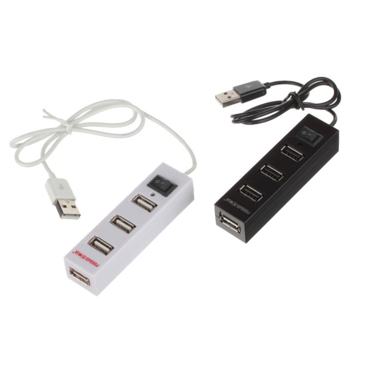Punada Punada I-1001 4 USB HUB with switch black and white two-color hub 2.0 splitter