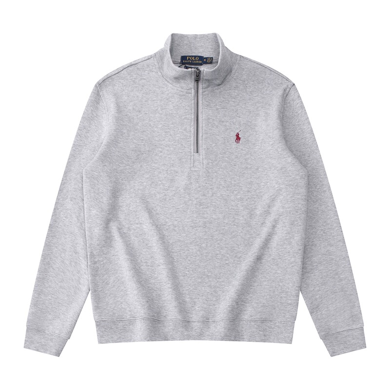 Paul men's knitted sweater with stand-up collar, half-zip, pony logo embroidery, long sleeves, loose fit, casual men's sweatshirt for spring and autumn Paul men's knitted sweater with stand-up collar, half-zip, pony logo embroidery, long sleeves, loose fit, casual men's sweatshirt for spring and autumn