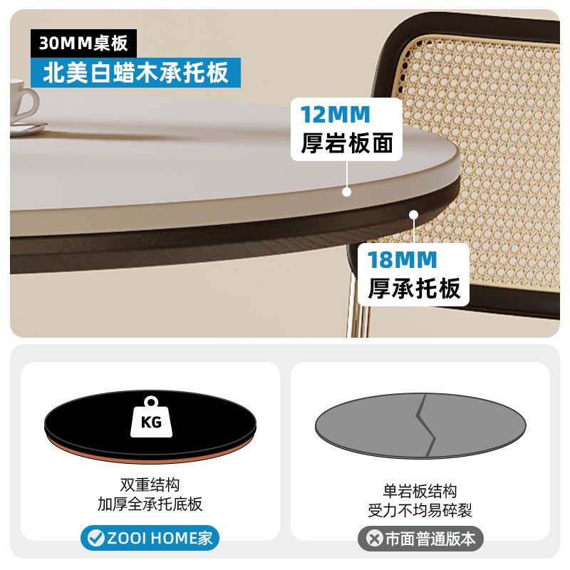 Bauhaus mesas redondas medievales, sala de estar doméstica pequeña, acero inoxidable, madera de cera polca, mesa de comedor redonda de tablero de roca