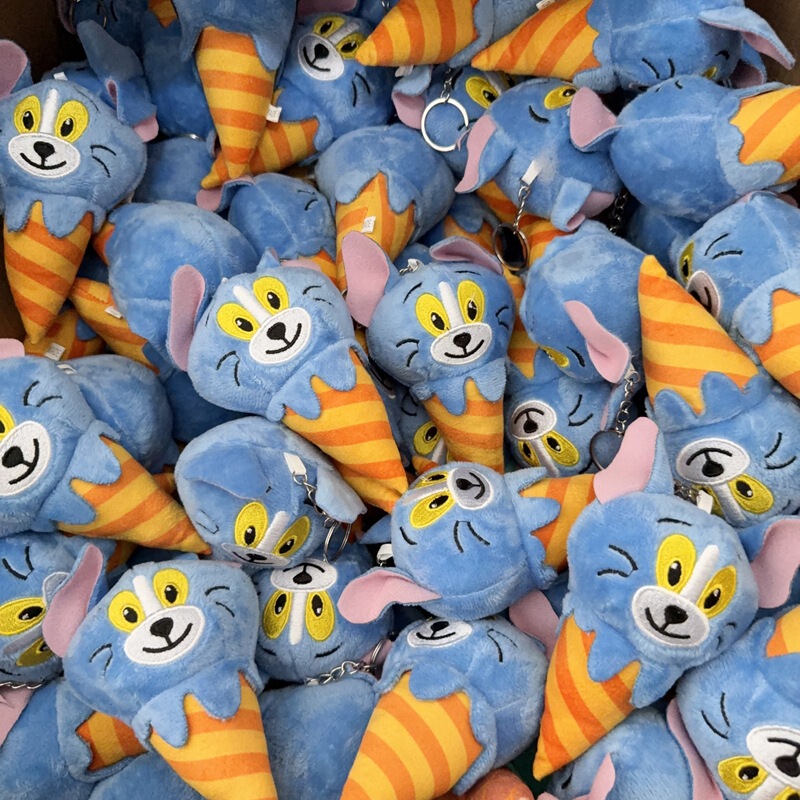 かわいいチーズ猫とネズミトムジェリーハンバーガーアイスクリームぬいぐるみキーホルダー卸売り|undefined