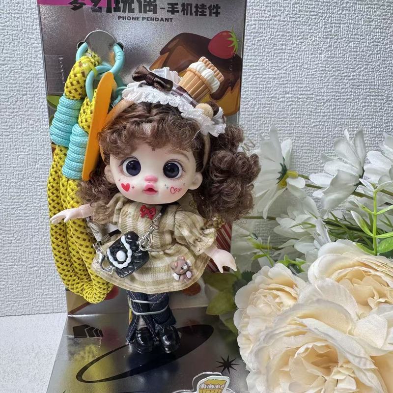 正版萝莉芬潮玩创意时尚手机挂件搪胶娃娃萌趣挂件娃手办礼物手办|undefined