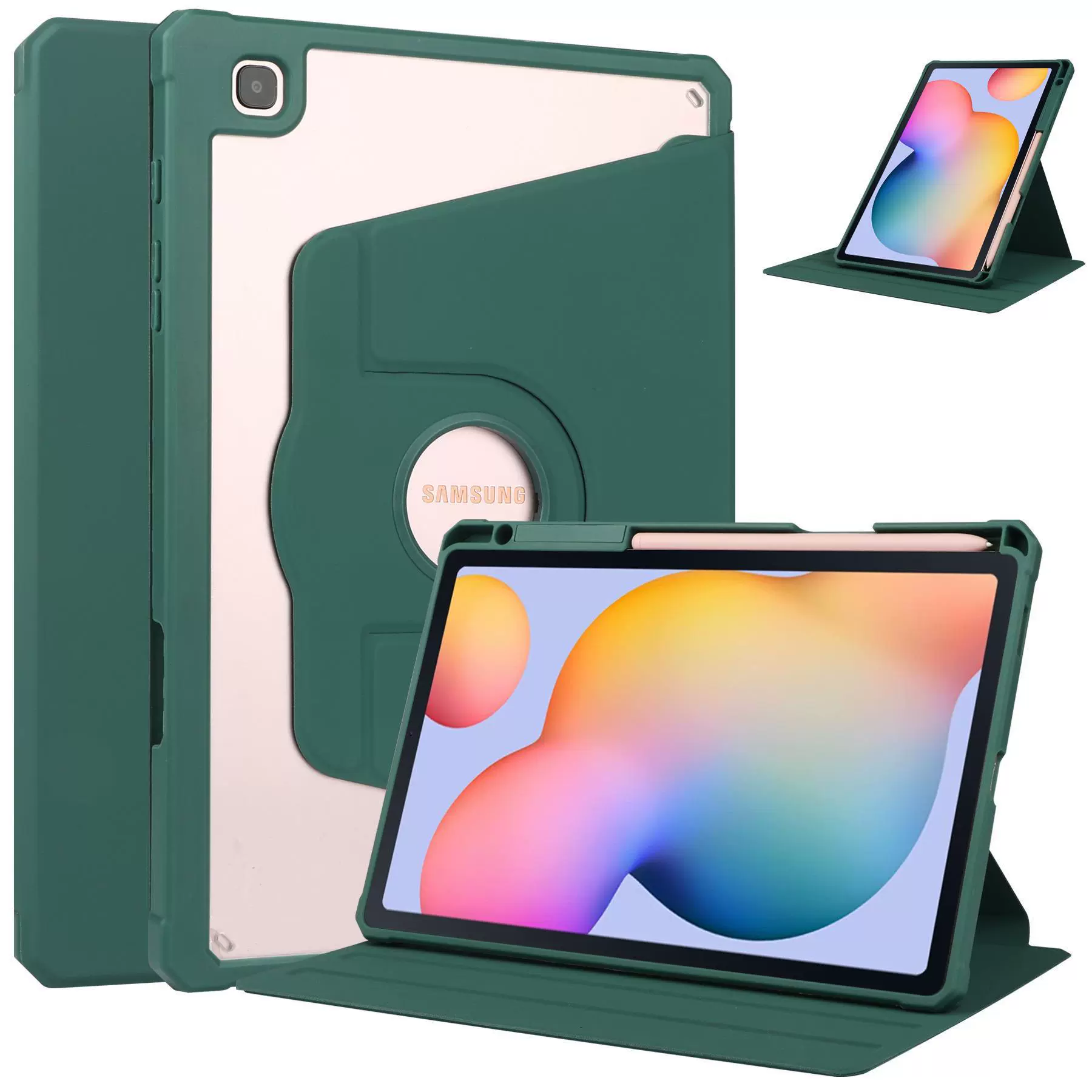 Suitable for Samsung S6Lite Case A8 X200 Acrylic T970 Rotating Cortex S8/S7 tablet hard shell