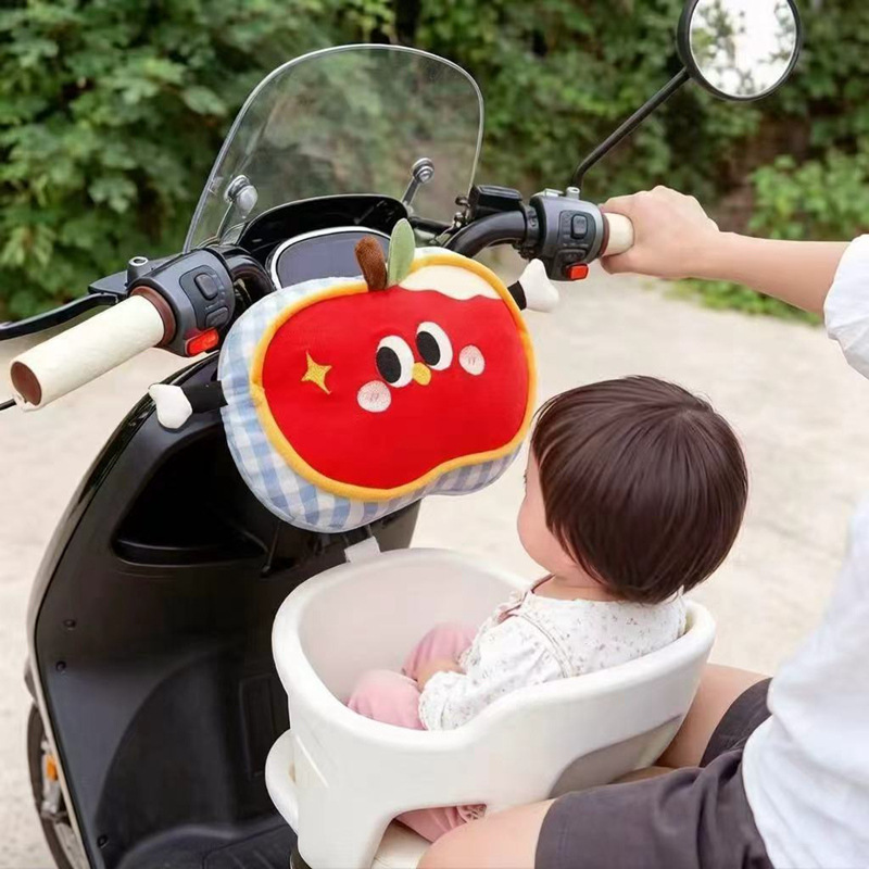Electric Vehicle Children's Anti-Collision Pad Cartoon Apple Thickened Headrest Universal Front Seat Anti-Collision Pad Cute
