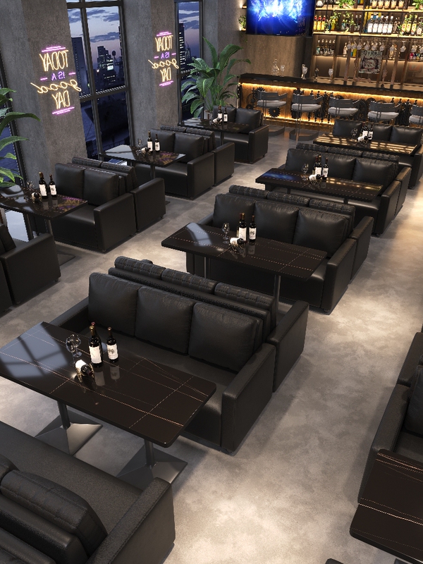 Bar Sofa Booth, Bistro, Bar, Western Food Cafe, Billiard Room, Milk Tea Shop, Catering Commercial Table and Chair Combination
