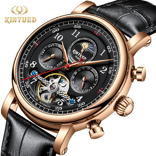 KINYUED luxury men's mechanical watch automatic mechanical hand openwork men's watch for export high-end mechanical watch