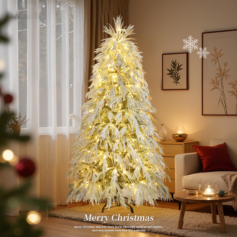 Nuevo transfronterizo PE mezcla de árbol de Navidad blanco de teia para el hogar decoración de gran tamaño de la sala de estar decoración de Navidad 2025