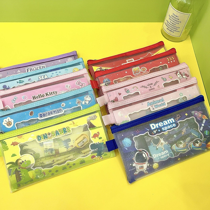 Новая мультяшная марлевая сетка сумка на молнии канцелярский костюм детский день детский сад Подарочная сумка подарок на день рождения взрывы подарок