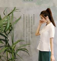 美容師工作服女中式足療足浴技師酒店服務員工衣JY-079