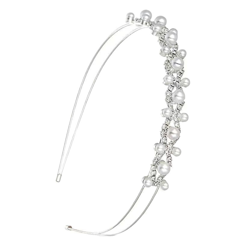 Coreano Boda nupcial cristal flor fina diadema flor diamante con incrustaciones de perlas accesorios para el cabello diadema joyería tocado transfronteriza