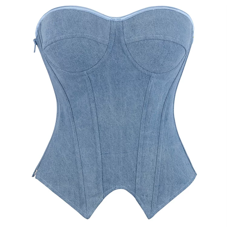 Denim blue cloth, tube top, Amazon