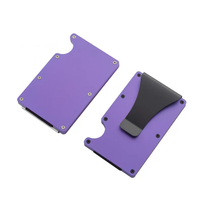 Unisex Solid Color Aluminium Alloy Open Wallets display picture 3