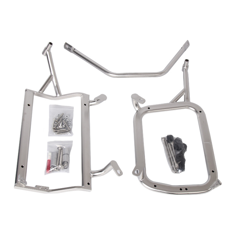Aplicable a Triumph 850 900 aleación de aluminio tres cajas de marco de caja lateral, marco de caja trasera, caja trasera, caja de almacenamiento de motocicleta
