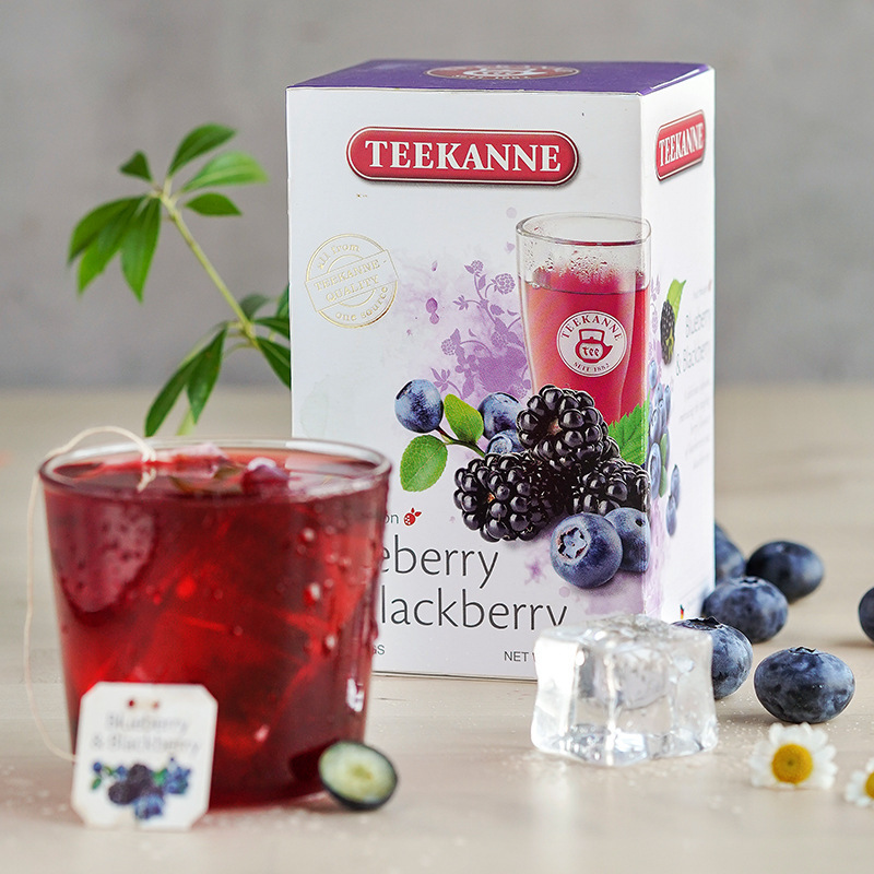 Teekanne qikangle Germany imported summer blueberry BlackBerry cold bubble Fruit Tea Flower Fruit tea bag bubble tea