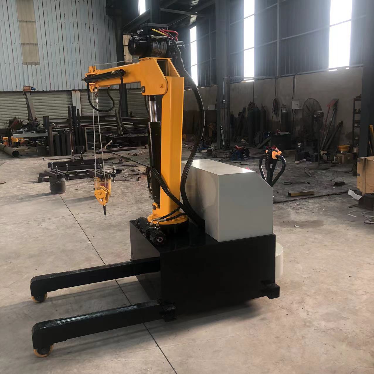 两吨移动小吊机 电动行走液压起重机 全电动行走液压起重升降机