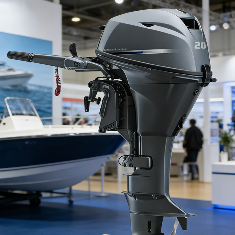 20 horsepower four-stroke outboard motor, twin-cylinder remote-controlled outboard engine for sightseeing boats and fishing boats
