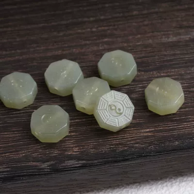 Natural Hetian Jade Bagua Zərgərlik ara hissələri