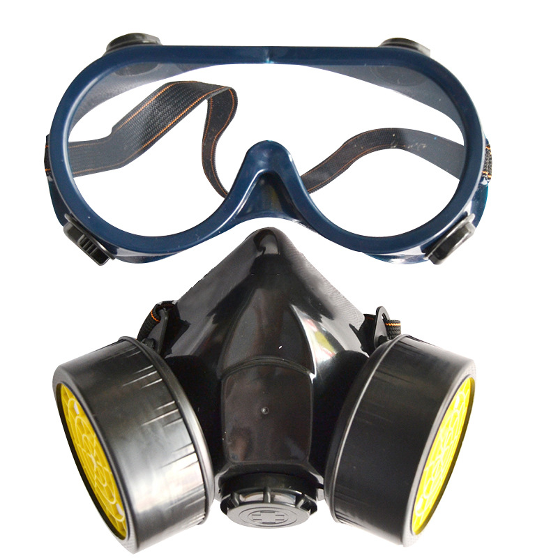 Anti-virus máscara de pintura en aerosol químico anti-formaldehído pesticida Anti-Virus máscara anti-polvo máscara con gafas ventas directas de la fábrica
