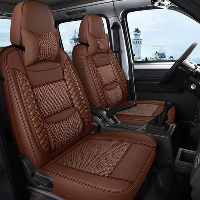 Summer Cool Car Seat Cushion, Four Seasons Pad - noble-coffee-five-seater-solid-waist-comfort-version