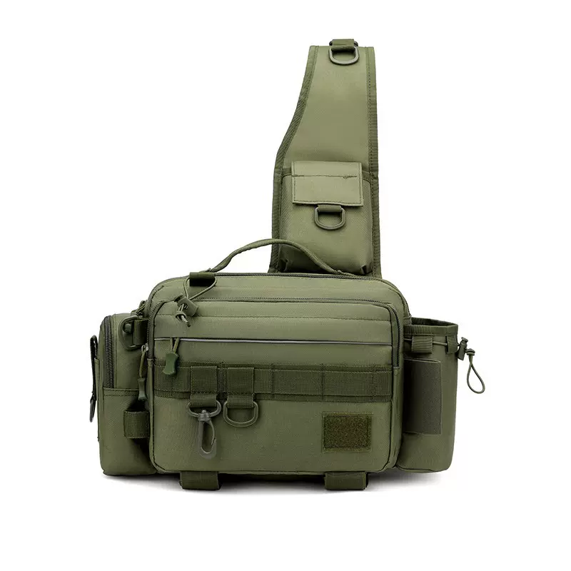 跨境户外路亚包多功能腰包胸包鱼竿包大容量垂钓背包战术迷彩挎包