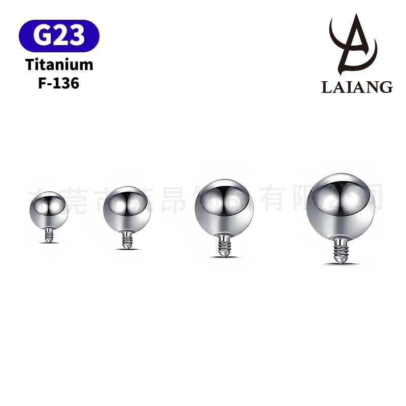 G23 チタン雄ねじチタンボールジュエリー、雄ねじボール、雌ねじ棒、リップネイル、ビーズチタン合金ピアスジュエリー|undefined
