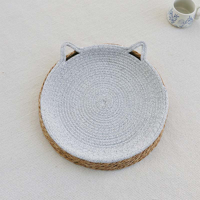 猫抓板窝磨爪猫爪板耐磨蒲草棉绳不掉屑猫窝抓盆一体猫咪用品玩具|undefined