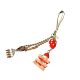 Cute Girl Heart Strawberry Cake Party Hand-made Beaded Pendant Mobile Phone Chain Bag Accessories All-match Goo Card Pendant