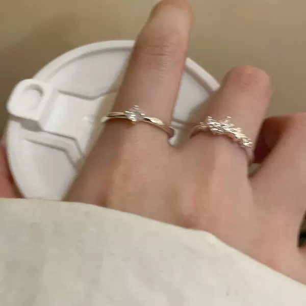 Butterfly Zircon Open Ring Girl's Light Luxury High-end Niche Design Ring 2024 New Style Girlfriend Food Finger Ring