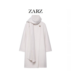 ZARZ 自制 欧美风 新款女装 百搭 时髦 百搭款手工羊毛混纺大衣
