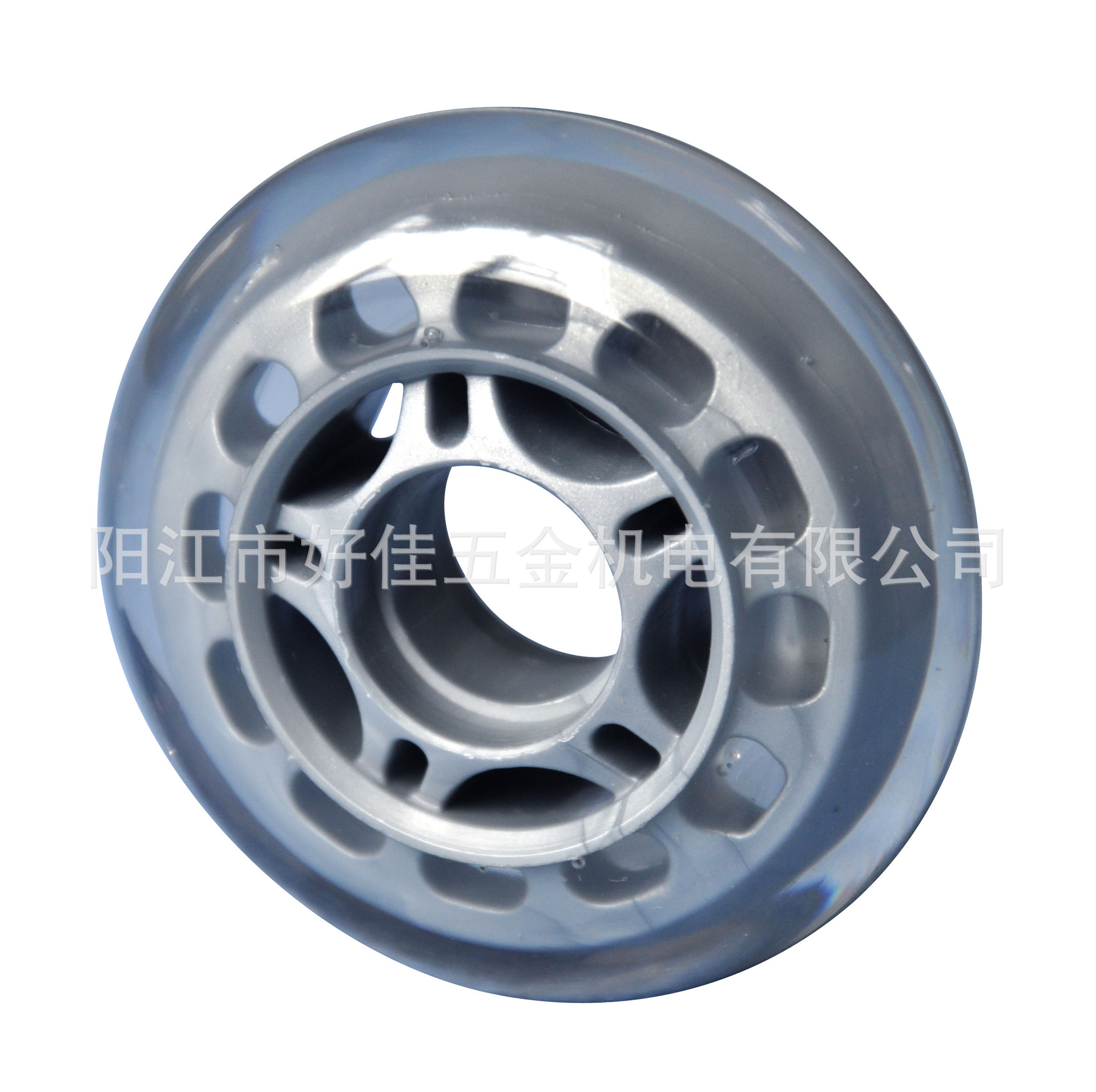 源头工厂直供76X24mm透明聚氨酯（PU）滑板车溜冰脚轮