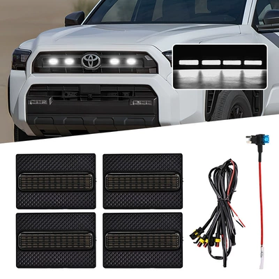 Sr5 Grille Led Small Yellow | Gündüz işıqları - one-to-four-black-shell-white-light-with-fuse