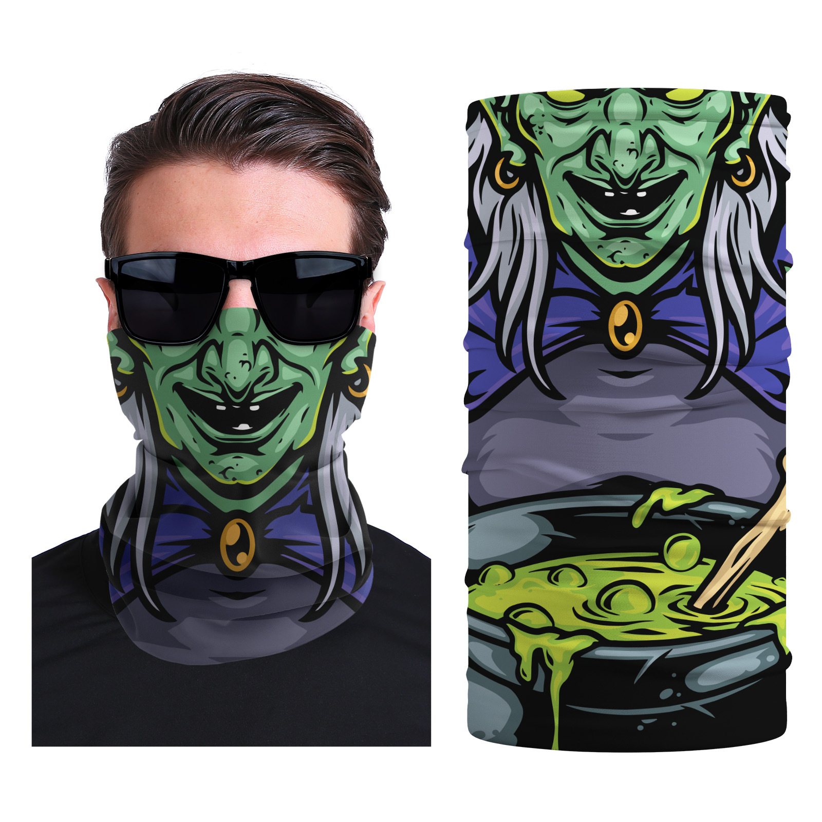 Xun hui transfronterizo media cara cráneo bufanda mágica sombrilla de viaje al aire libre máscara de equitación cuello de protección uv