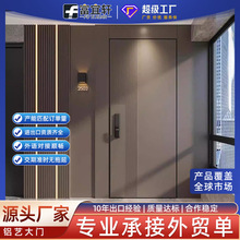 不锈钢门家用铸铝门铜门别墅大门双开门入户门防盗门进户门加厚