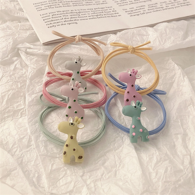 Acrílico girafa cabello anillo de cabeza cuerda red japonesa y coreana roja isn banda de goma de alta elasticidad pequeña cuerda de cabello fresca para adultos mujeres