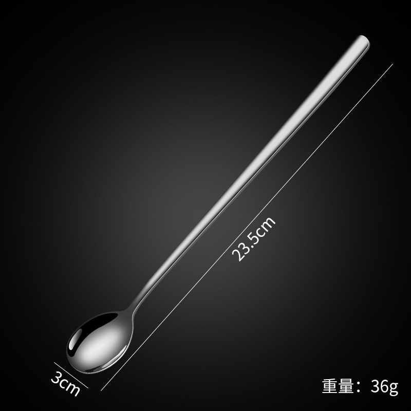 Cuchara Coreana de acero inoxidable 304 engrosada cuchara de arroz para el hogar cuchara de sopa cuchara de mango largo cuchara de hielo cuchara de café cuchara de mezcla