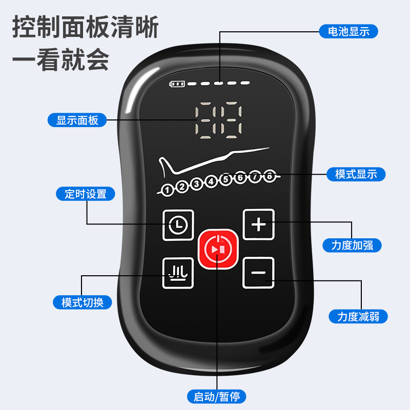 Nuevos pantalones neumáticos de piernas transfronterizos masajeador de bolsa de aire masaje máquina de masaje muslo pie máquina de masaje Pantalones de fisioterapia
