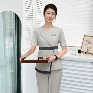 Korean Classy Beauty Salon Work Clothes Medical Beauty spa Health Club Female Beautician Skin Manager Work Clothes Summer